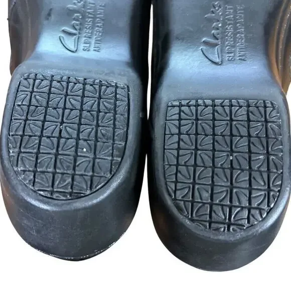 Clarks Black Leather Mules - Picture 14 of 16